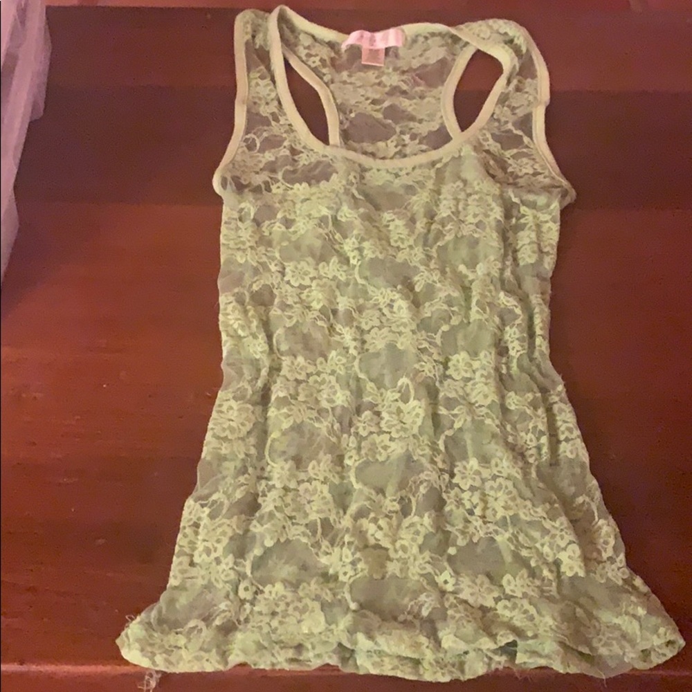 Neon green tank top